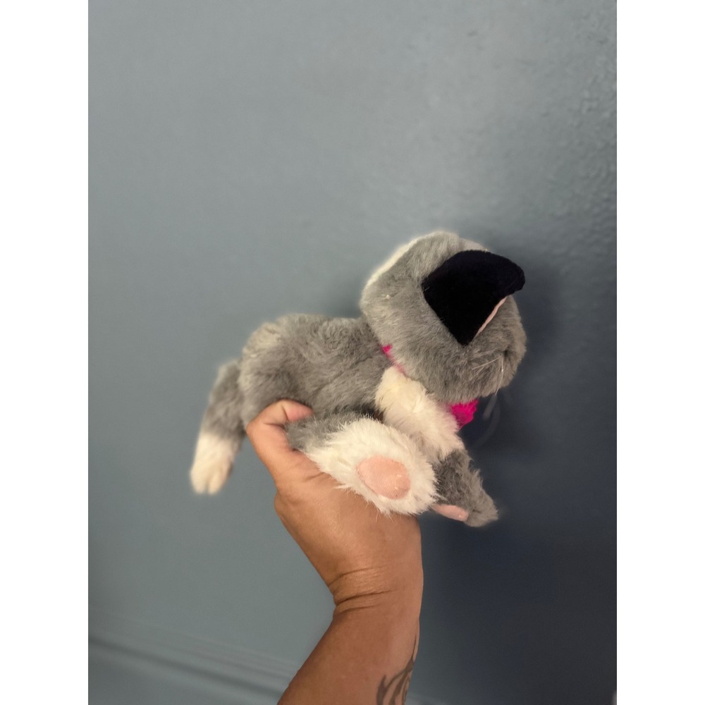 Tyco Kitty Kitty Baby Kittens 1995 Calico Plush Cat Pink Bow Stuffed Animal VTG - Picture 3 of 7